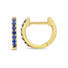Blue Sapphire Huggie Earrings 14K