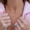 Breast Cancer Awareness Pink Sapphire Charm 14K