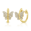 Butterfly Huggie Earrings 14K