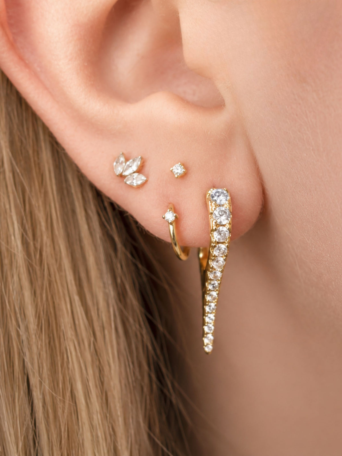 Summer Spike Huggie Earrings
