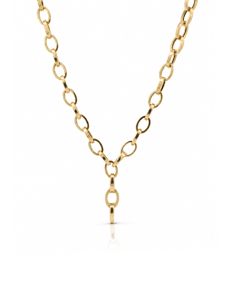Chloe Lariat Connector Chain 14K
