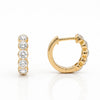 Round Lab Diamond Chunky Huggie 14K