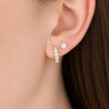 Round Lab Diamond Chunky Huggie 14K