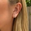 Cleo Cage Diamond Stud Earring 14K