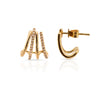 Cleo Cage Diamond Stud Earring 14K