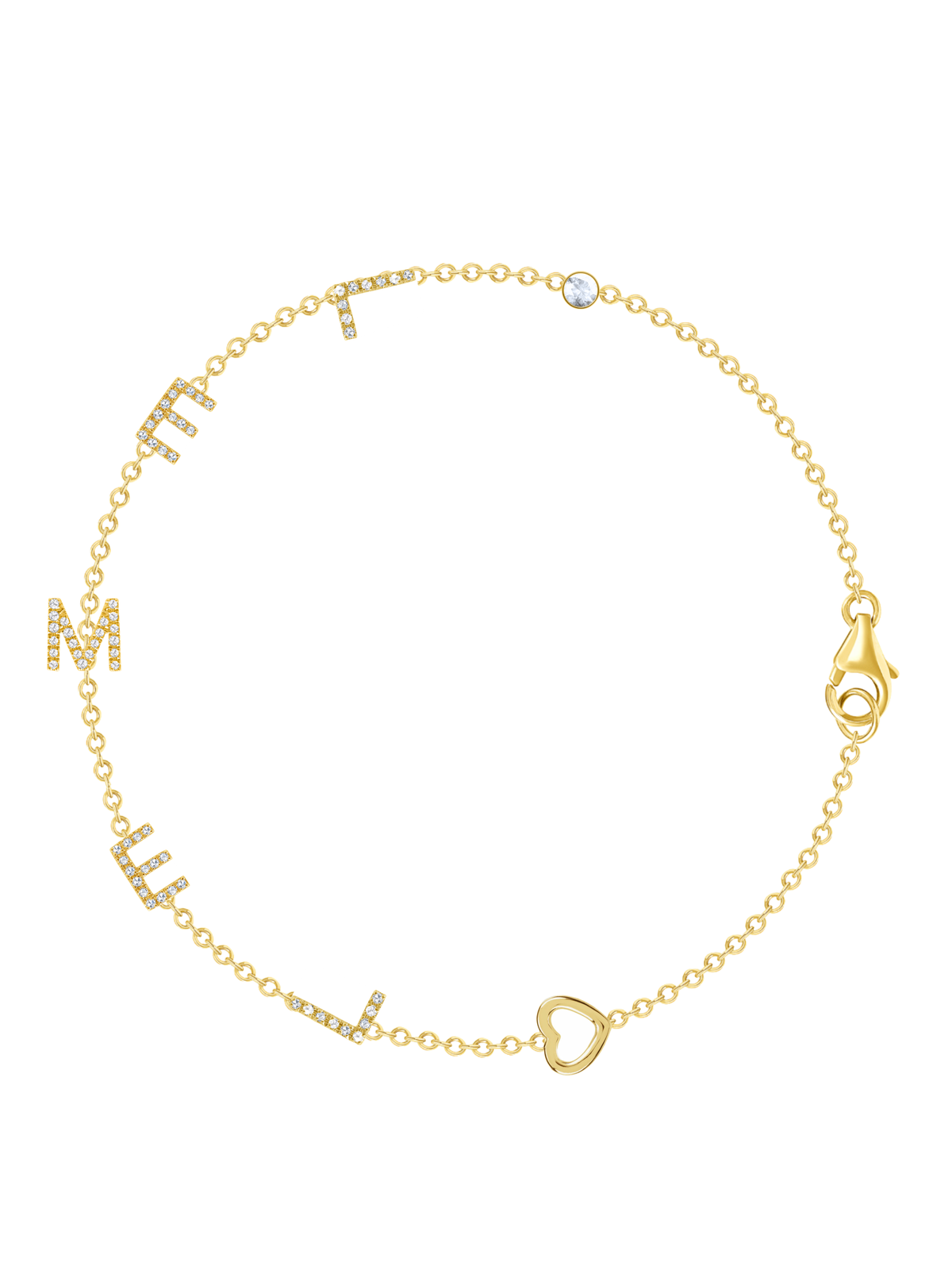 Custom Initial Bracelet 14K