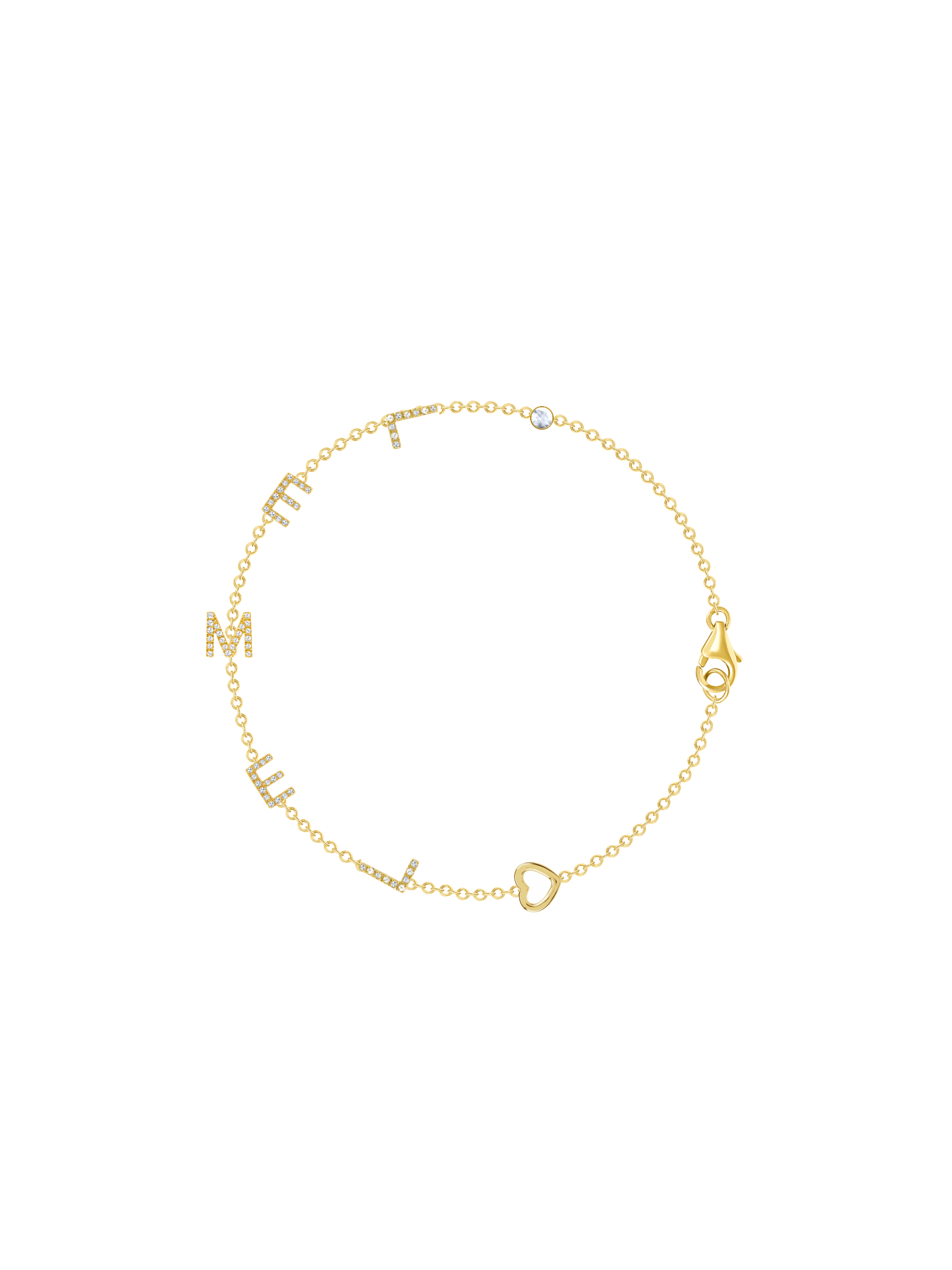 Custom Initial Bracelet 14K