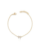 Dainty Diamond Bow Bracelet 14K