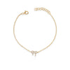 Dainty Diamond Bow Bracelet 14K