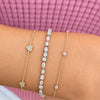 Dainty Mixed Shape Lab Diamond Tennis Bracelet 14K