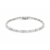 Dainty Mixed Shape Lab Diamond Tennis Bracelet 14K