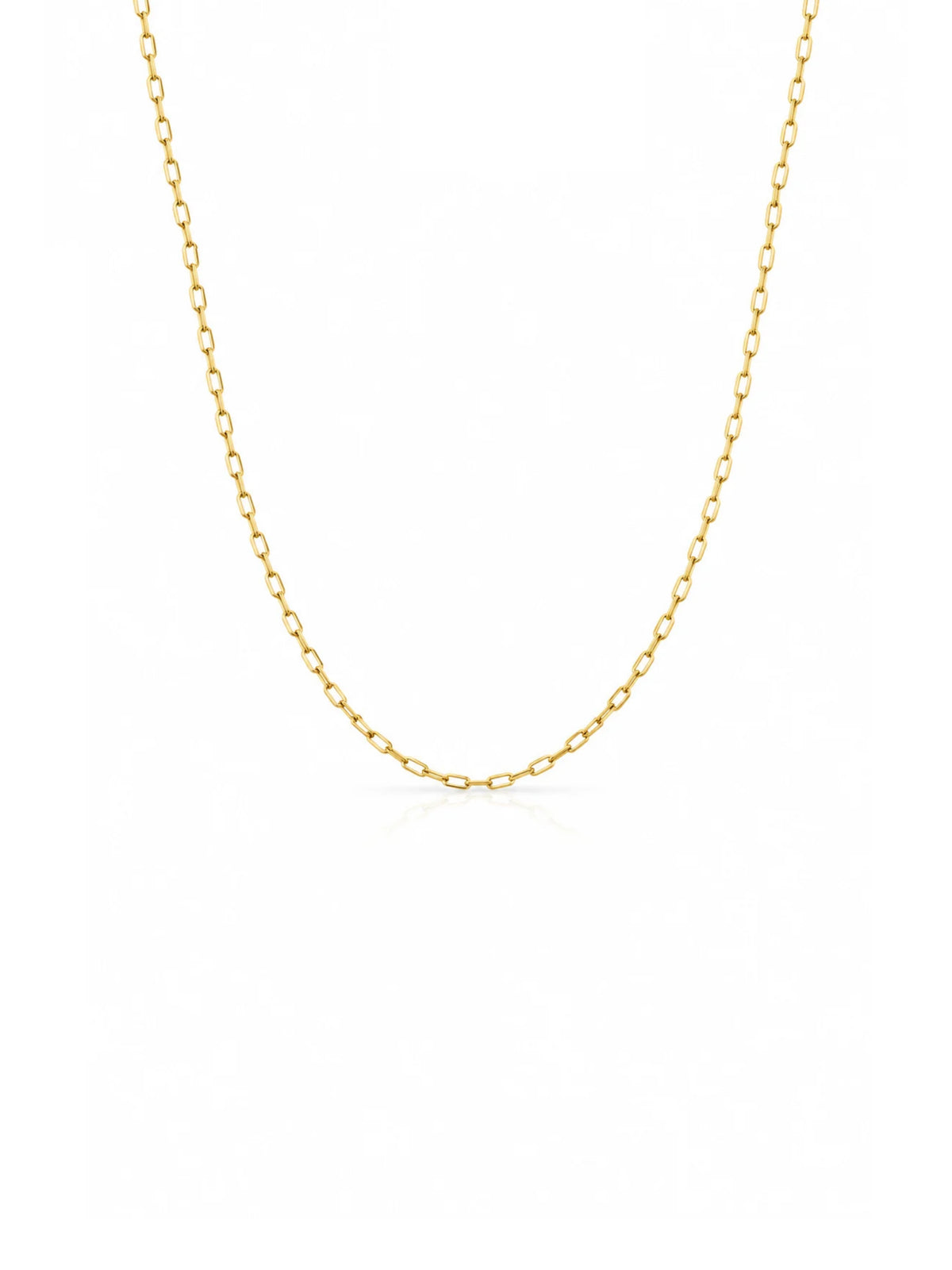 Dainty Paperclip Chain Necklace 14K