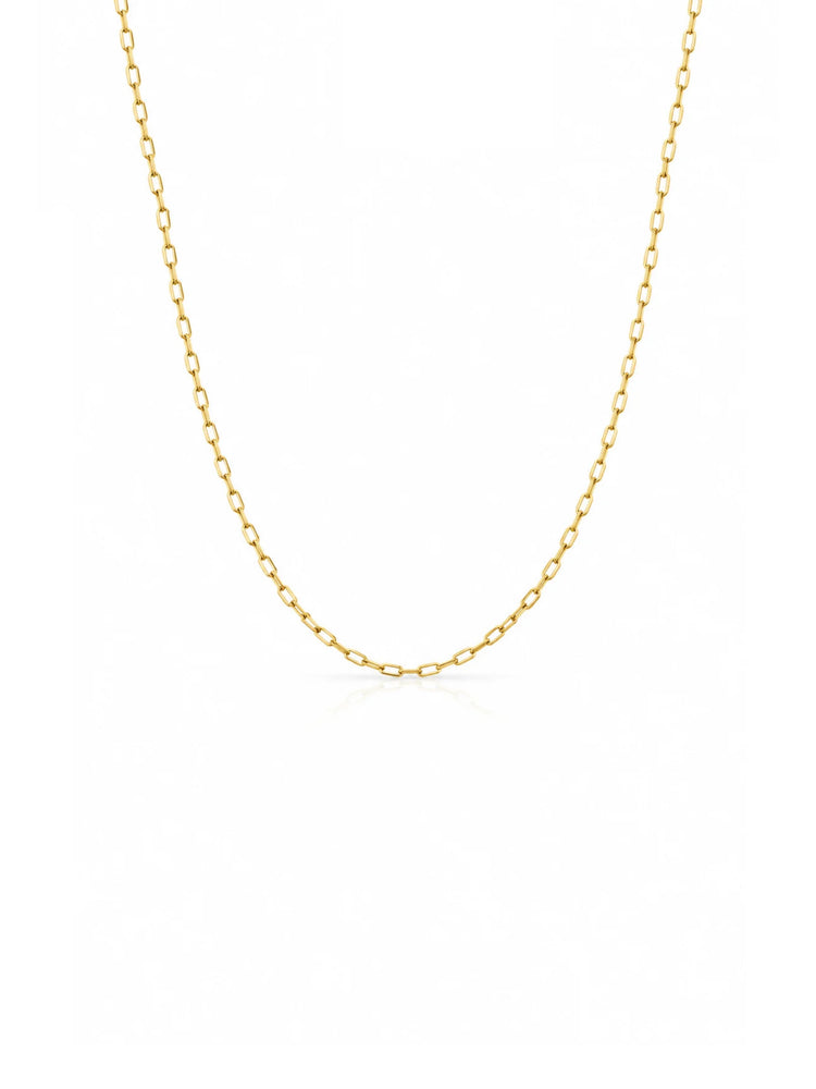 Dainty Paperclip Chain Necklace 14K