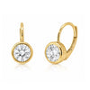 Dakota Diamond Bezel Drop Huggie 14K