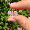 Dakota Pear Diamond Bezel Drop Huggie 14K