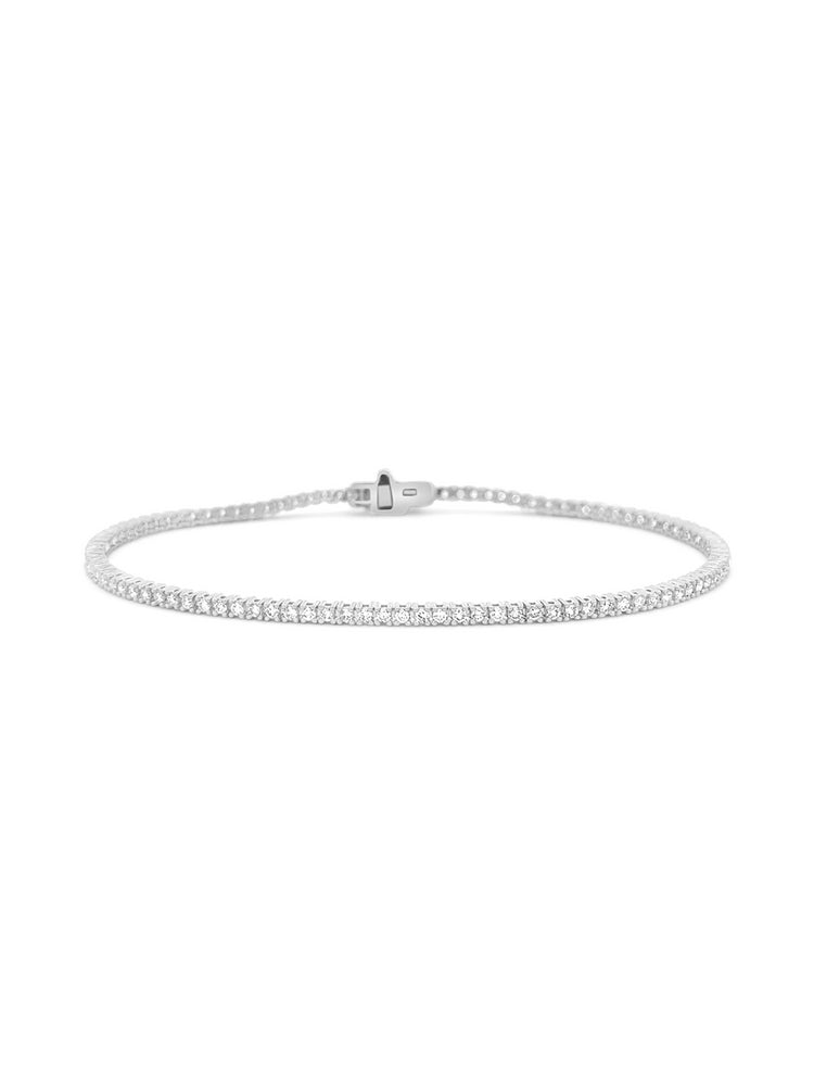 Dainty Diamond Tennis Bracelet 14K