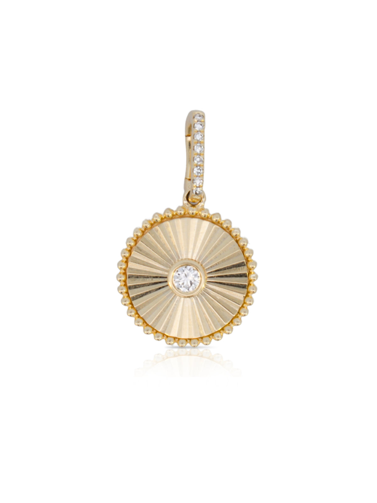 Dawn Diamond Disc Charm 14K