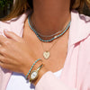 Dee Alternating Turquoise and CZ Tennis Necklace + Bracelet Set