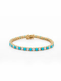 Image of: Dee Alternating Turquoise and CZ Tennis Bracelet