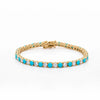 Dee Alternating Turquoise and CZ Tennis Bracelet