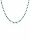 Image of: Dee Alternating Turquoise and CZ Tennis Necklace