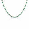 Dee Alternating Turquoise and CZ Tennis Necklace