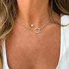 Delaney Diamond Heart Chain Necklace 14K