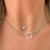 Delaney Diamond Heart Chain Necklace 14K