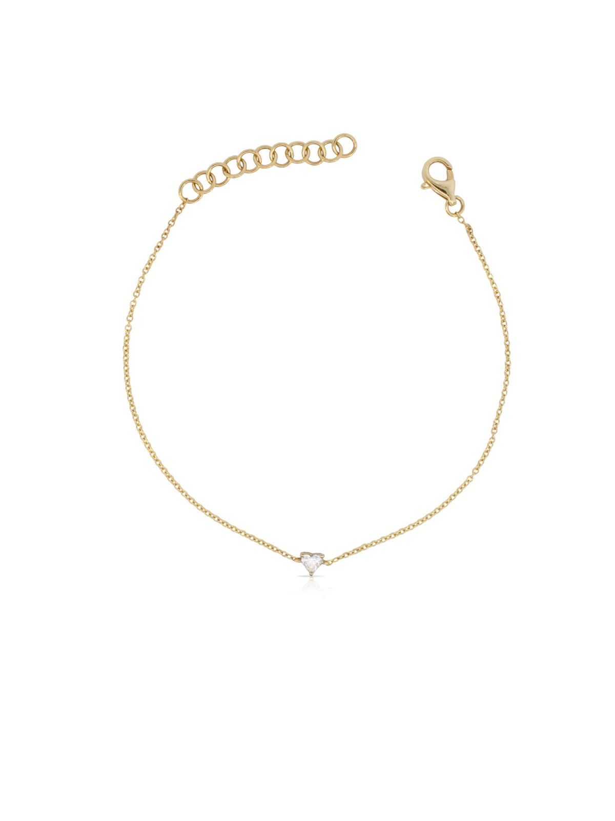 Delilah Dainty Diamond Heart Bracelet 14K