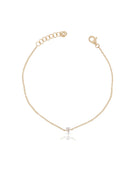 Delilah Dainty Diamond Pear Bracelet 14K