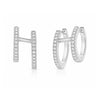 Demi Double Diamond Huggie Earring 14K