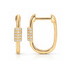 Cora Carabiner Diamond Paperclip Huggie Earring 14K