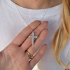 Savannah Diamond Cross Pendant 14K