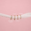 Mini Triple Crown Diamond Huggie Earrings 14K