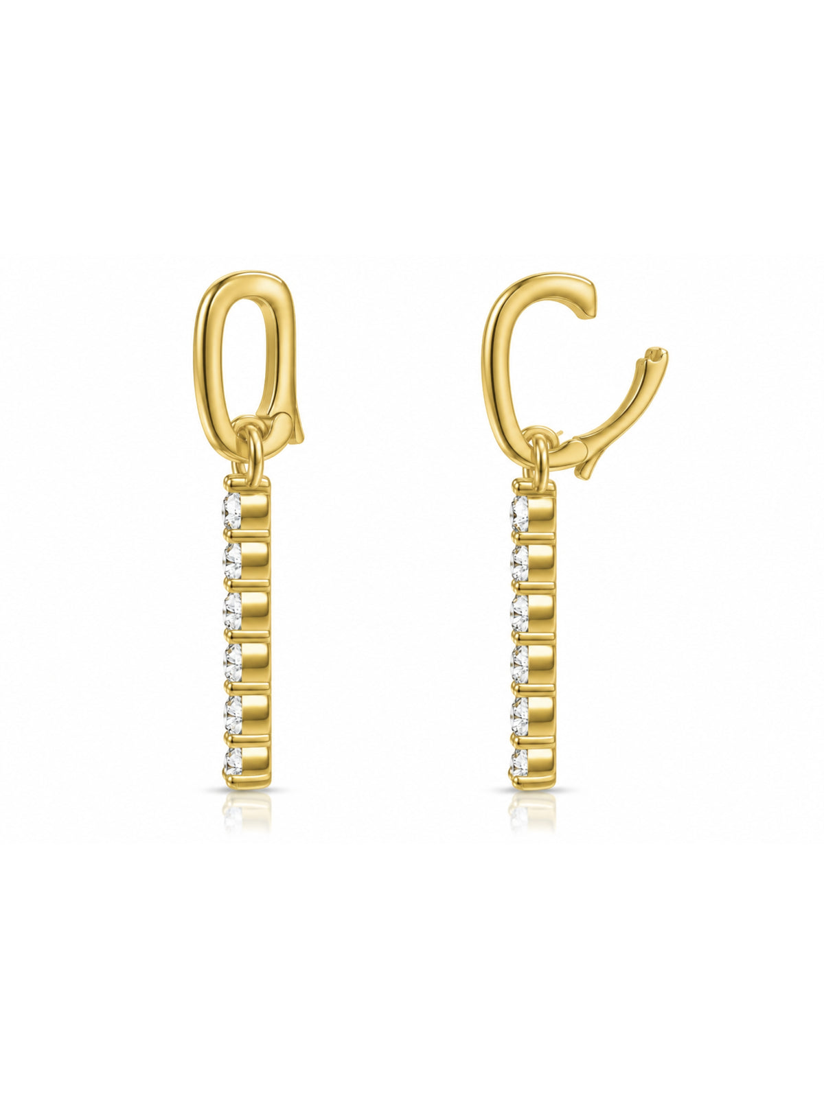 Diamond Initial Charm 14K