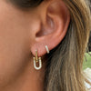 Diamond Link Huggie Earring 14K
