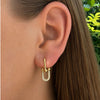 Diamond Link Huggie Earring 14K