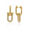 Diamond Link Huggie Earring 14K