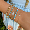 Dee Alternating Turquoise and CZ Tennis Bracelet