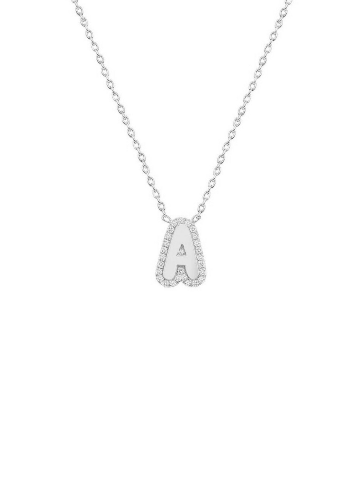 Bubble Letter Necklace 14K