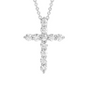 Diamond Cross Necklace - Medium 14K