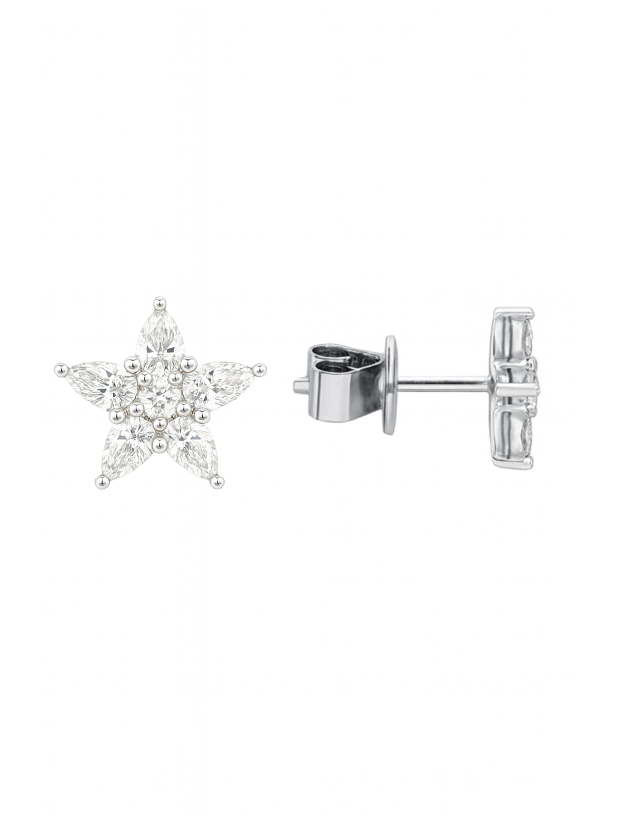 Madison Diamond Star Stud Earrings 14K