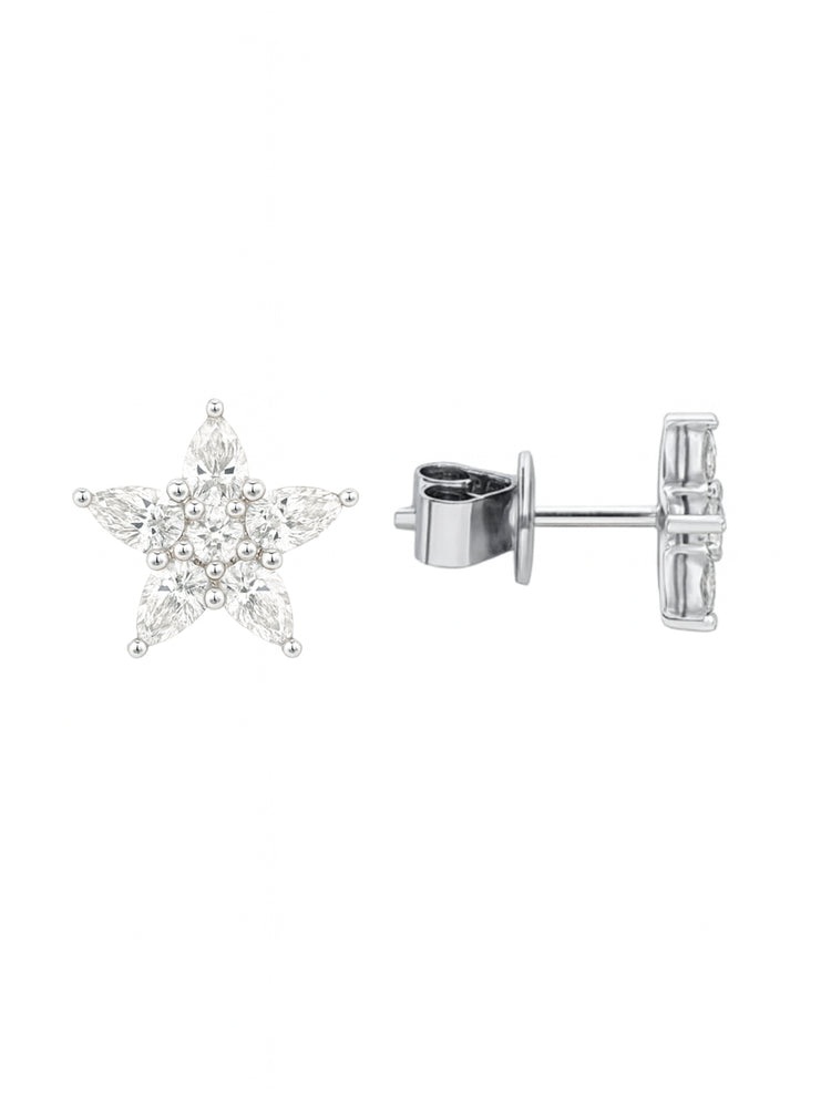 Madison Diamond Star Stud Earrings 14K