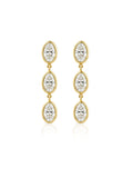 Image of: Drew Diamond Bezel Oval Drop Stud Earring 14K