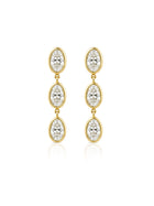 Drew Diamond Bezel Drop Stud Earring 14K