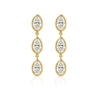 Drew Diamond Bezel Drop Stud Earring 14K