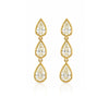 Drew Diamond Bezel Drop Stud Earring 14K