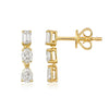 Dylan Diamond Drop Stud Earrings 14K