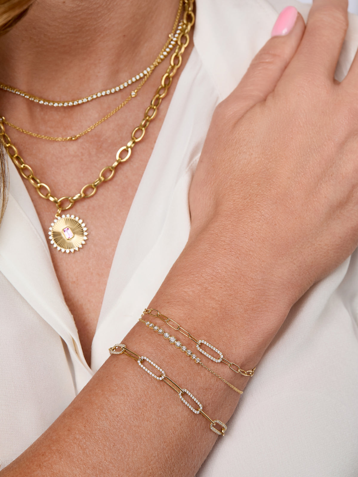 Cupcake Chasing Diamonds Bracelet 14K