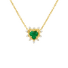 Jasmine Emerald Heart Necklace 14K